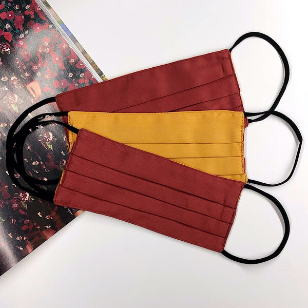 Satin Cotton · Burgundy & Gold